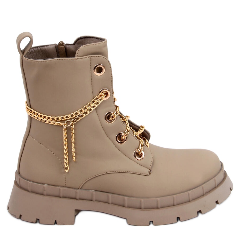 Botas con cordones Lohan Albaricoque beige