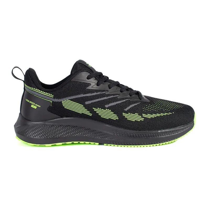 Vico Zapatillas de malla para hombre en negro y verde.