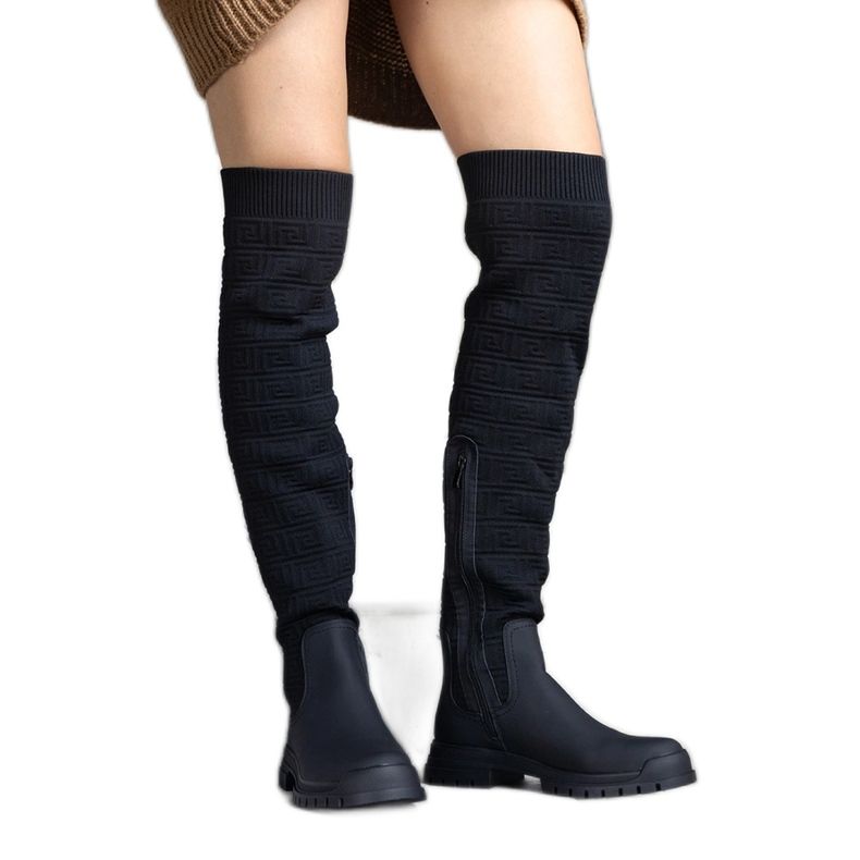 Botas de tela negra con acabado mate Scarlett negro
