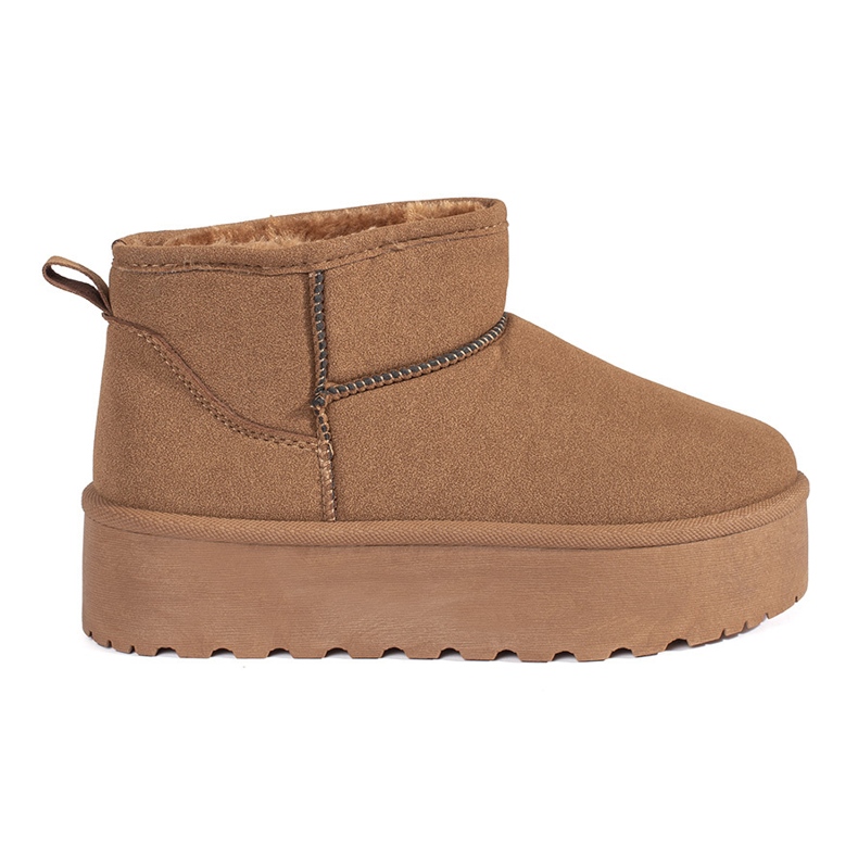 Seastar Botas de nieve de mujer con aislamiento beige y plataforma.