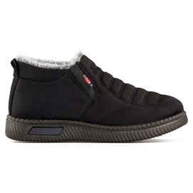 Botas de nieve de invierno bajas, negras y con aislamiento, botines de mujer negro