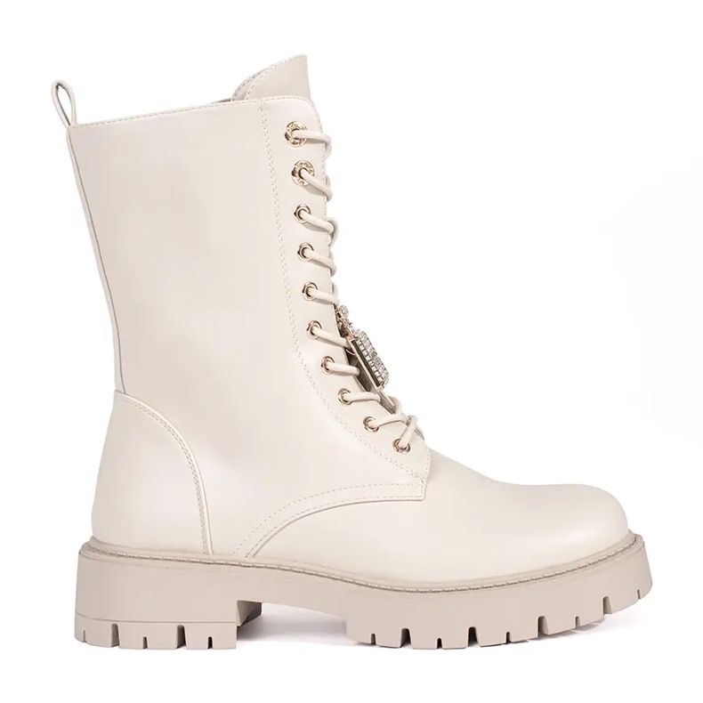 Seastar Botas trabajadoras de mujer beige claro con pasadores Seastar Botas trabajadoras de mujer beige claro con pasadores