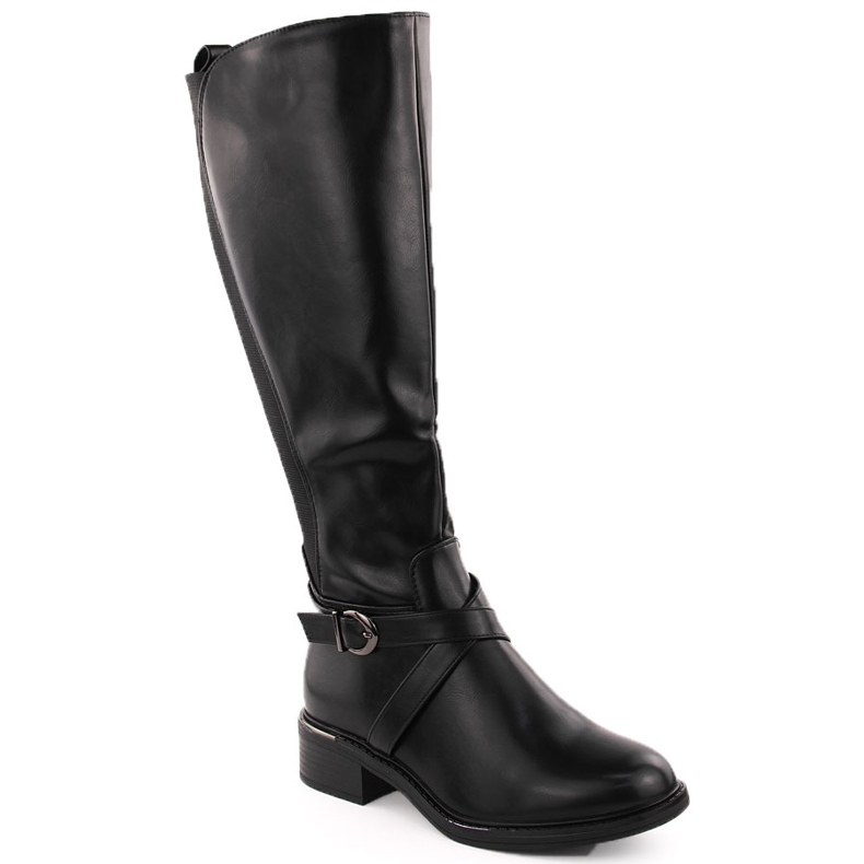 Botas de mujer con goma elástica, aislantes, negras eVento 7496 negro