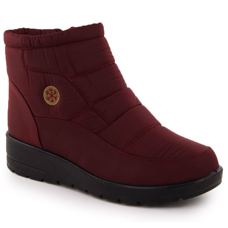 News Botas de nieve mujer cuña burdeos Novedad 5029 rojo