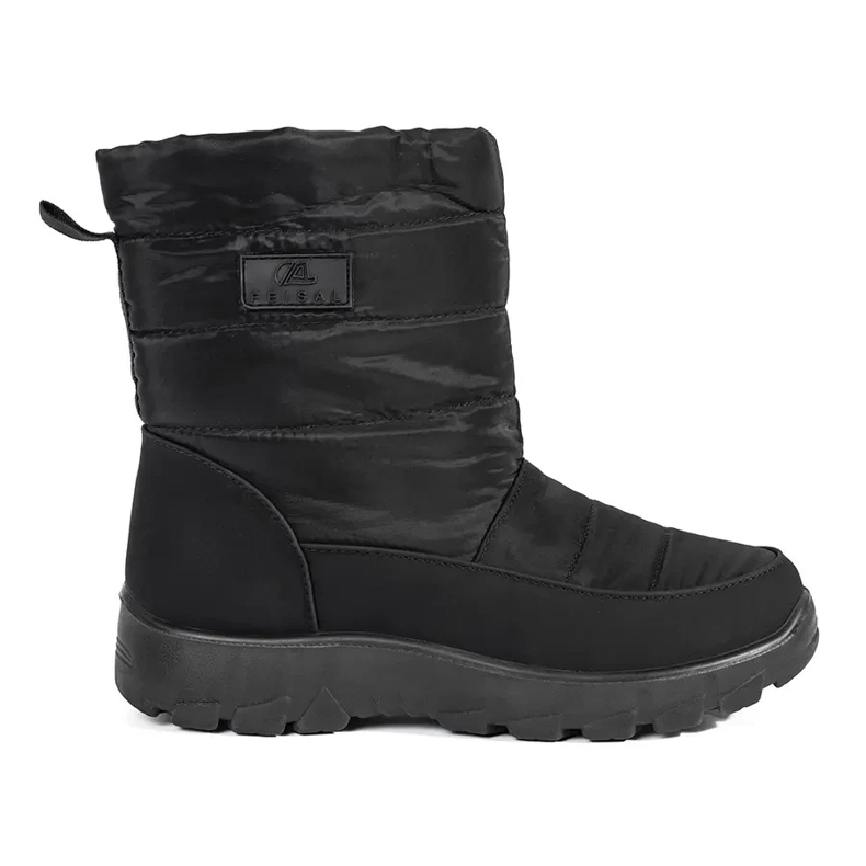 Botas de nieve de mujer cómodas y aisladas negras. negro