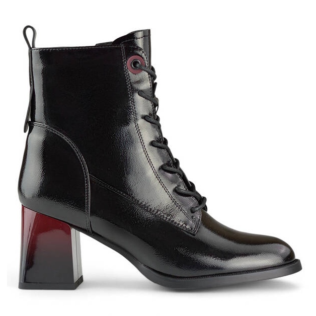 Botines de mujer lacados, negro, GD-FL2106B