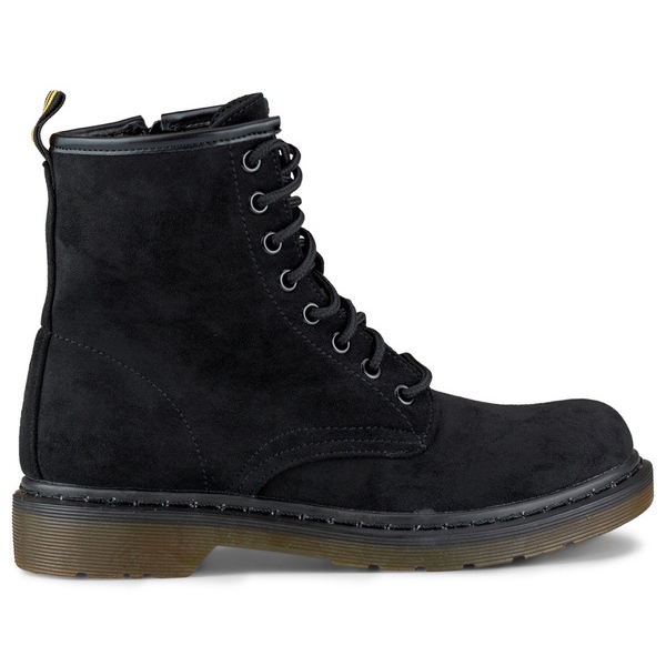 Botas trabajadoras de mujer en ante negro H1080B