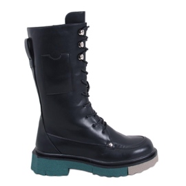 Botas con suela de color de Keefe Black negro