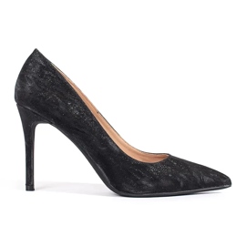 Seastar Zapatos de salón de mujer negros con purpurina. Seastar Zapatos de salón de mujer negros con purpurina.