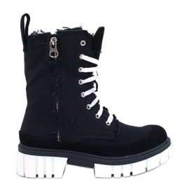 Botines de lona con protector Vaugh Black negro
