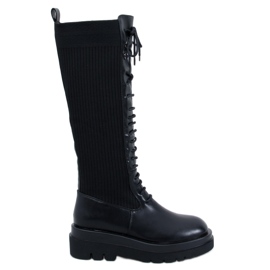 Botas Stebb negras con parte superior flexible. negro