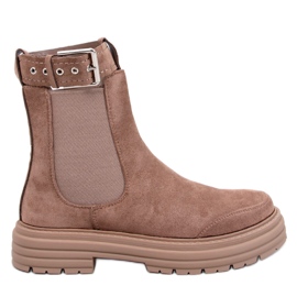 Botas Chelsea de mujer Carls Caqui marrón