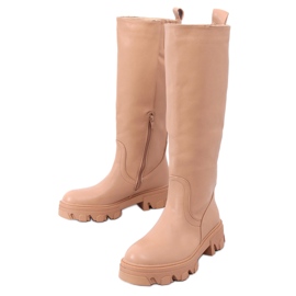 Botas July Camel con cadena marrón