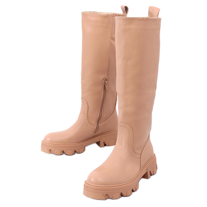 Botas July Camel con cadena marrón Botas July Camel con cadena marrón