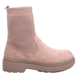 Botas Chelsea Joyner Khaki con parte superior flexible beige