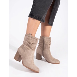 Botines mujer ante beige