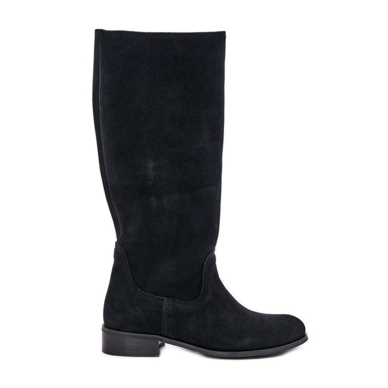 Lewski Shoes Botas Mujer Ante Con Cremallera Izquierda 3616 Negro