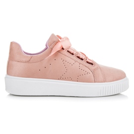 Wilady Deportivas De Ante Con Lazo rosado