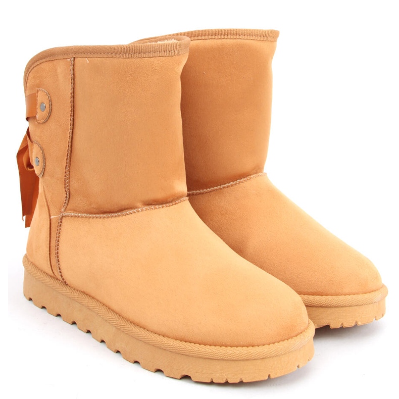 Botas de nieve Emusy con lazos Stella Camel marrón