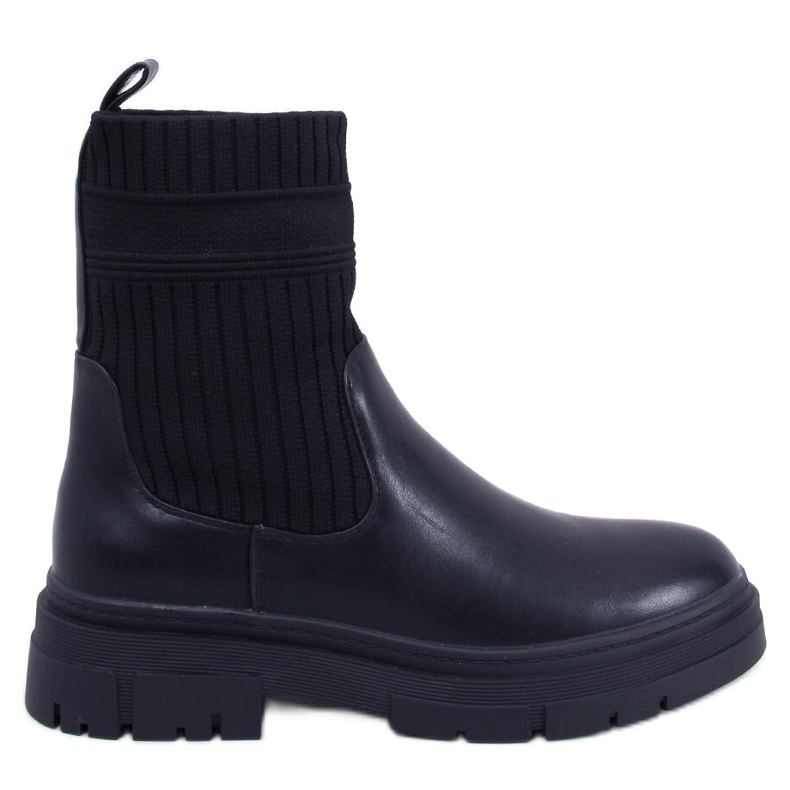 Botines con parte superior flexible Demus Black negro