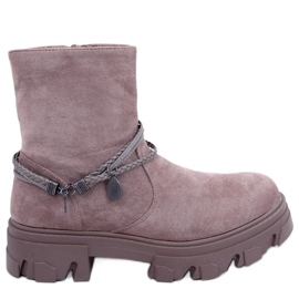 Botines planos de mujer Connie Taupe beige