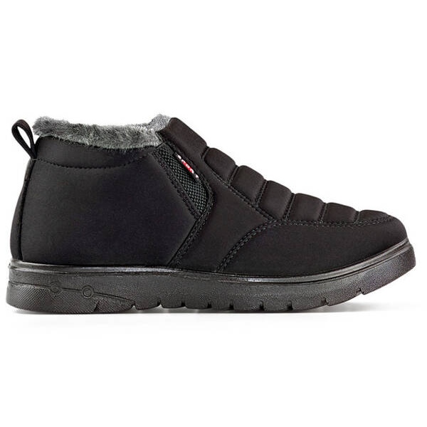 Botas de nieve de tobillo bajo con aislamiento para hombre, negras 81376-1B negro