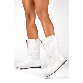 Botas altas de nieve para mujer con puño, blanco 8302W Botas altas de nieve para mujer con puño, blanco 8302W