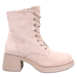 Mayfield Botines beige con cordones