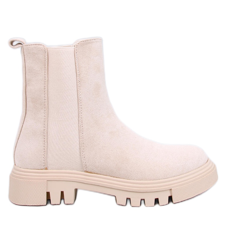 Swanson Botas Chelsea altas en beige