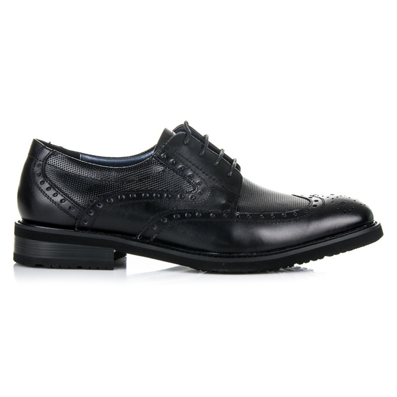 Sorrento Brogs de cuero negro