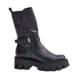 Botas Mujer Piel Natural Aislante Laura Messi 2859 Negro