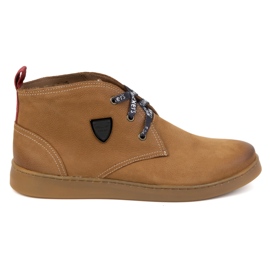 Zapatos chukka hombre piel KAMPOL 110/410 marrón claro beige