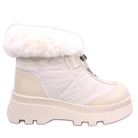 Tavaris Botas de nieve beige con pelo.