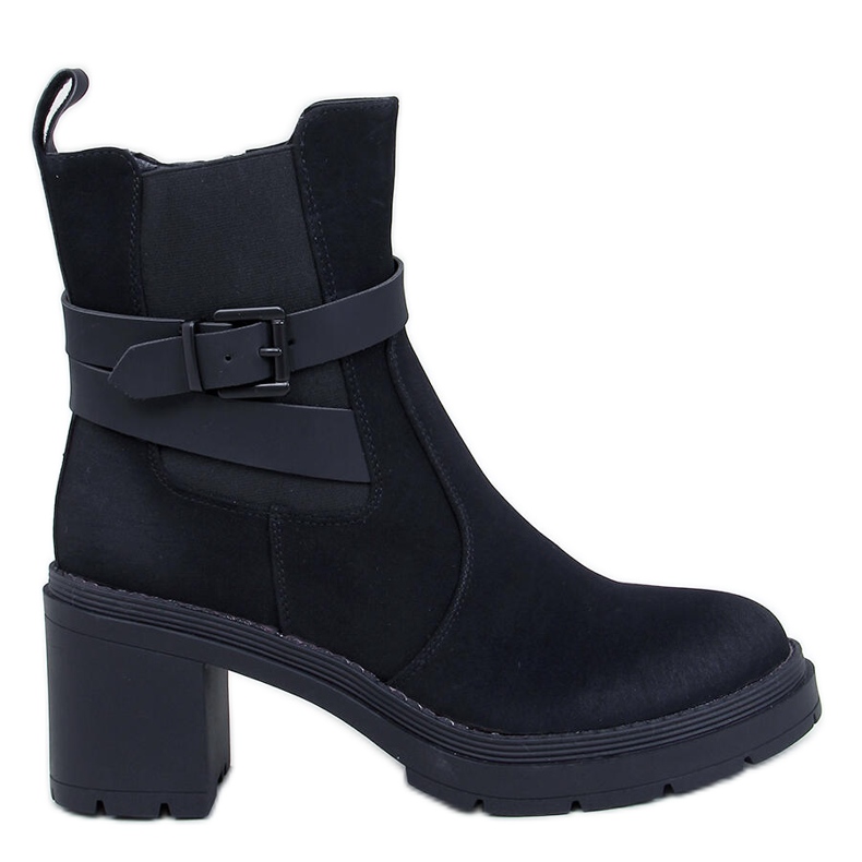 Botín tacón cómodo Tanish Black negro