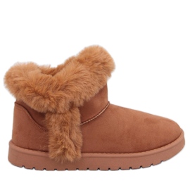 Botas cortas Emus con pelo Sissoi Camel marrón