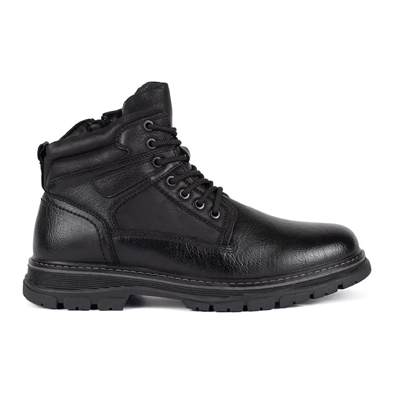 Botines negros aislantes con cordones para hombre