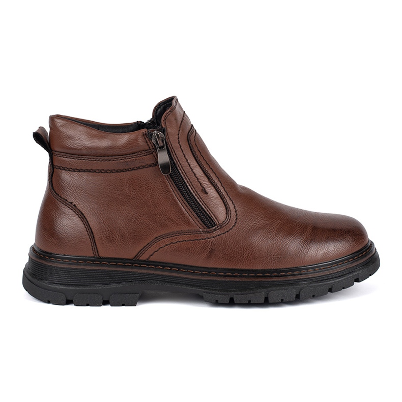 Botas aislantes de hombre marrones de invierno. marrón