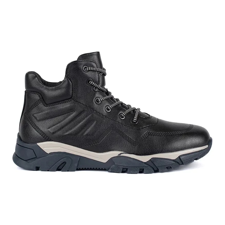 Botines negros aislantes con cordones para hombre