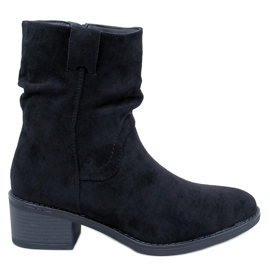 Botines tacón bajo Raney ante negro