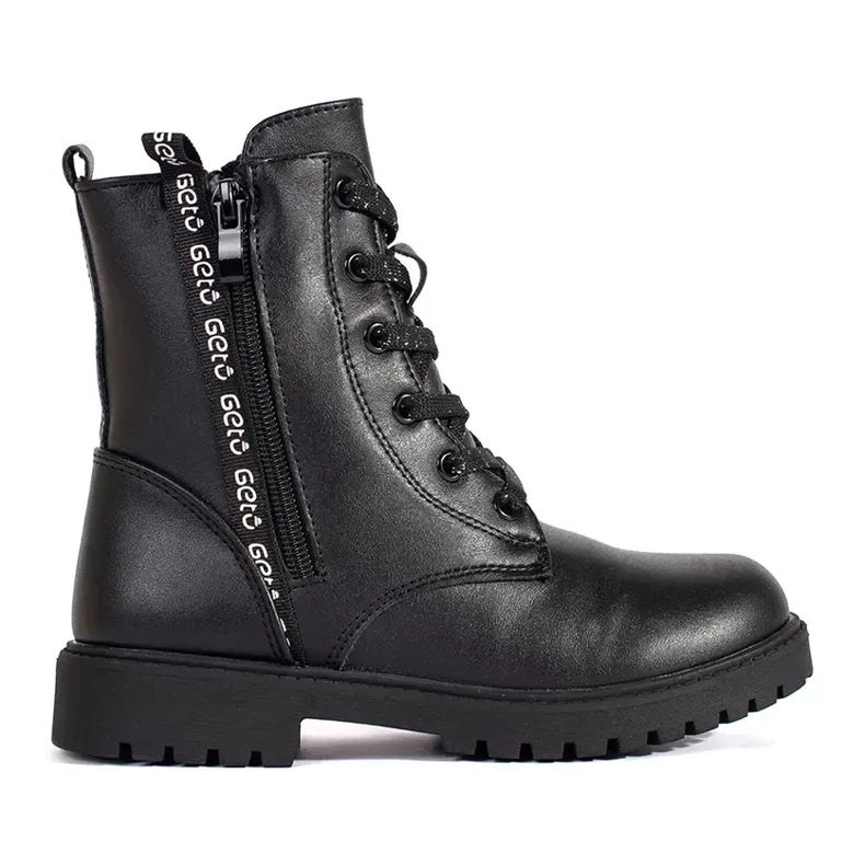 Botas negras con cordones niña negro