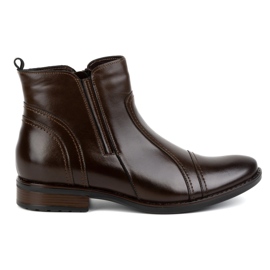 Olivier Botas Chelsea hombre piel invierno 1001 marrón