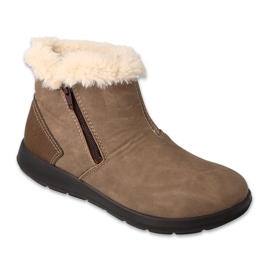 Botines de mujer Dr.Orto Befado beige 156D911 decorados con pelo
