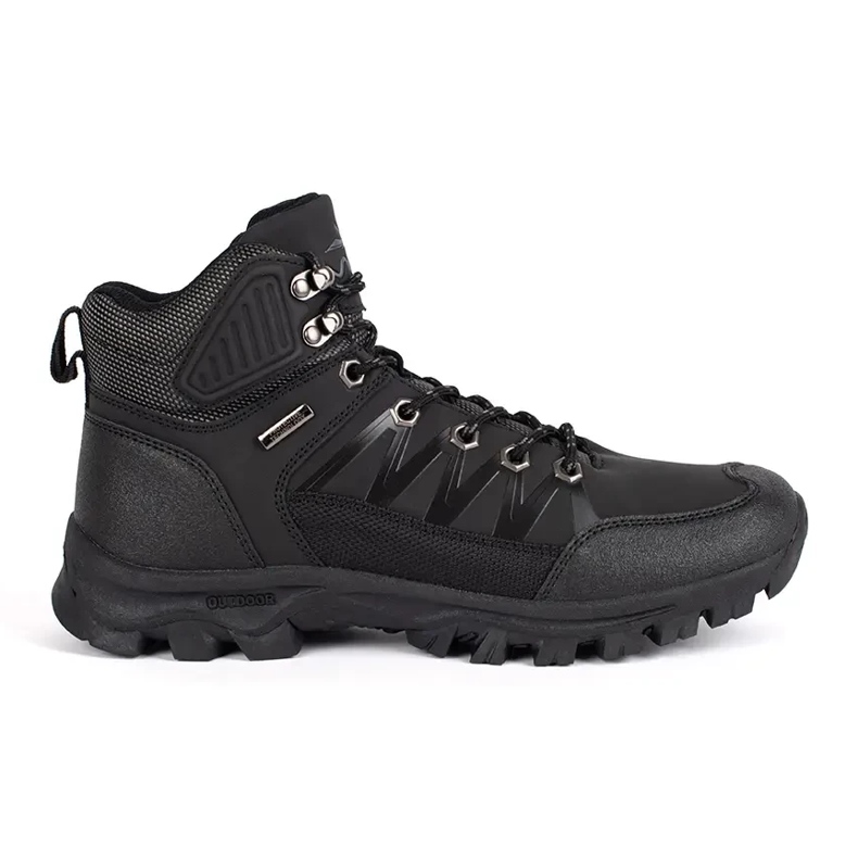 Vico Zapatillas trekking hombre negras con cordones. negro