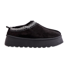 Botas de nieve con plataforma Tamilda negras con bordado negro