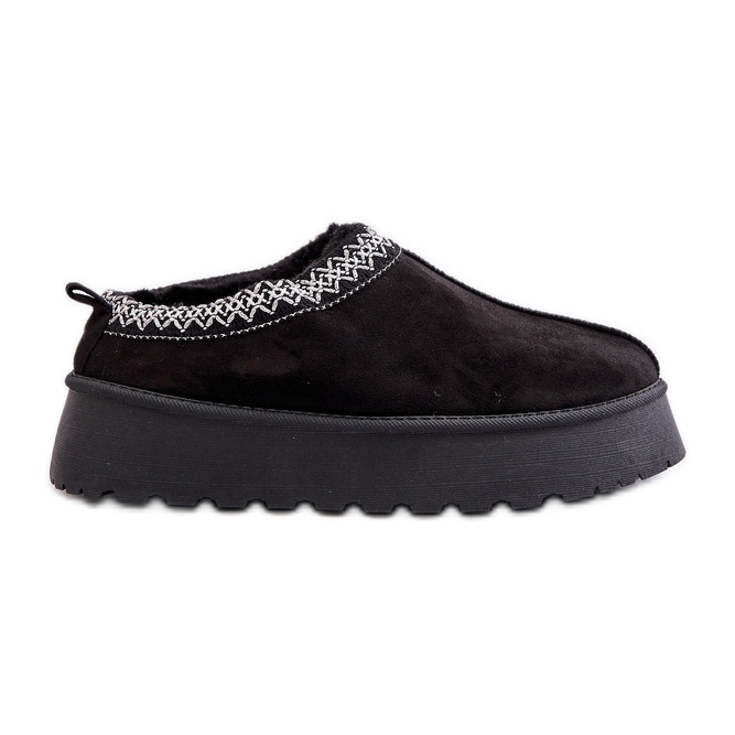 Botas de nieve con plataforma Tamilda negras con bordado negro