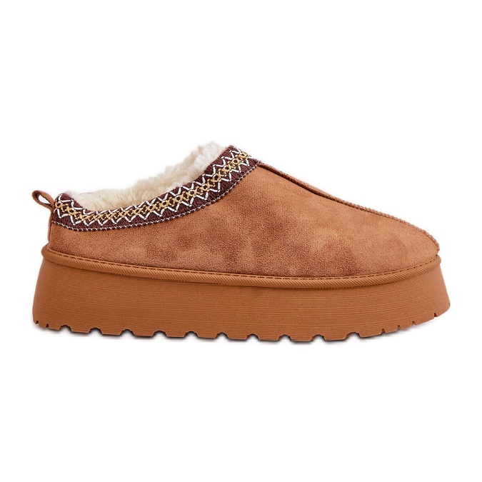 Botas De Nieve Plataforma Con Bordado Camel Tamilda marrón