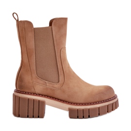 Camel - Botas Chelsea aislantes con cremallera Linneviae marrón
