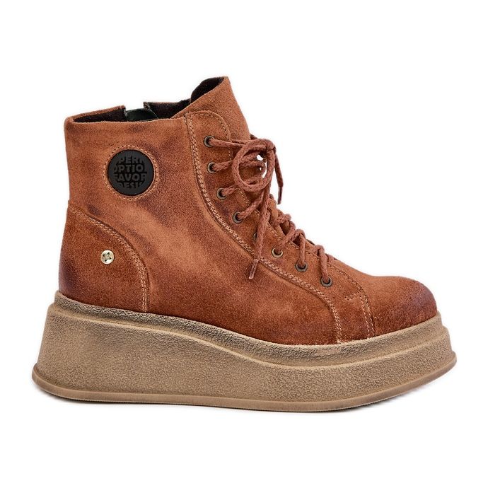 Botines de ante con plataforma enorme Maciejka 06309-29 Marrón Botines de ante con plataforma enorme Maciejka 06309-29 Marrón