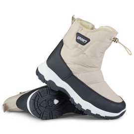 Botas de nieve para mujer con puño, beige 9159-4BE