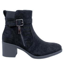 Botines clásicos de tacón Irving Black negro